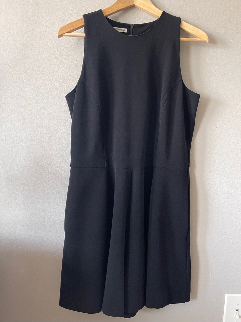 Emporio Armani Lana wool vintage timeless classic Black Sleeveless jumpsuit